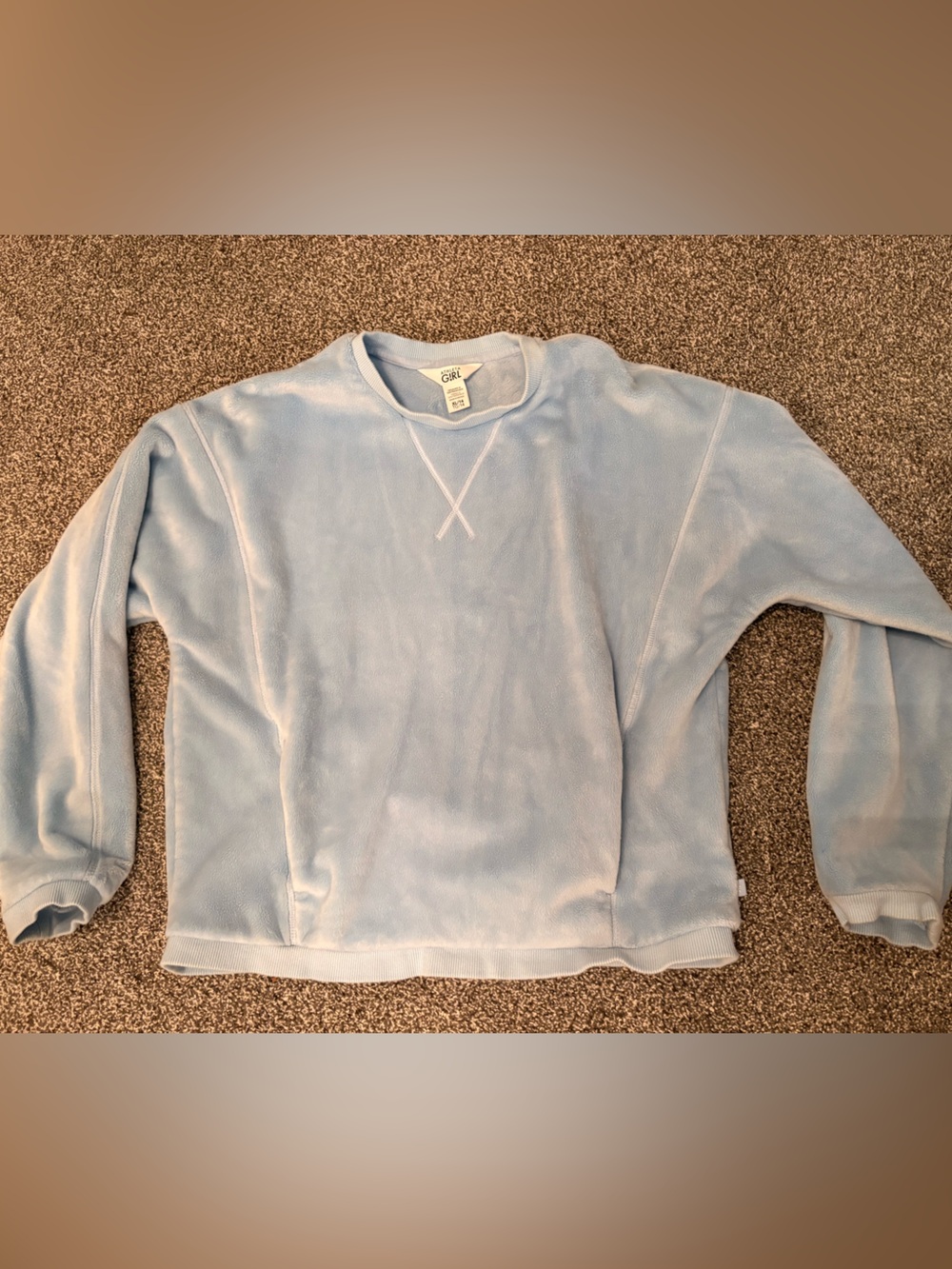 Athleta Light Blue Girls Pullover Fleece Sweatshirt